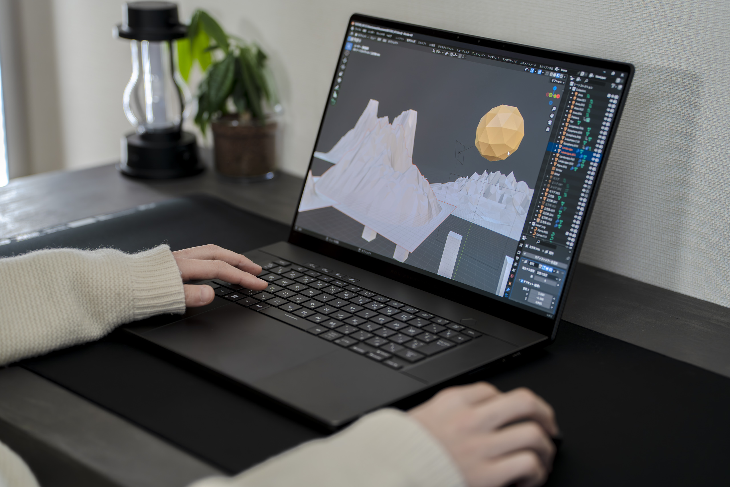 ROG-ZEPHYRUS-G16_blender使用イメージ