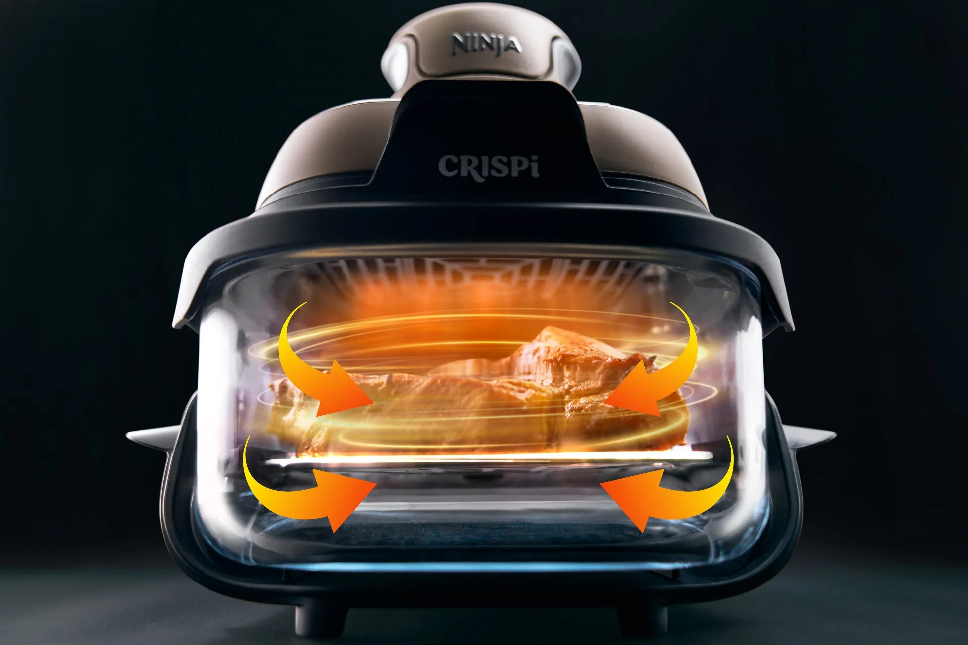 熱風が循環するNinja Crispi テーブルクッカーのイメージ